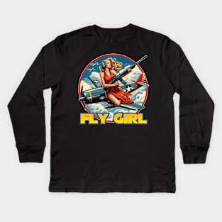 Fly Girl Kids Long Sleeve T-Shirt